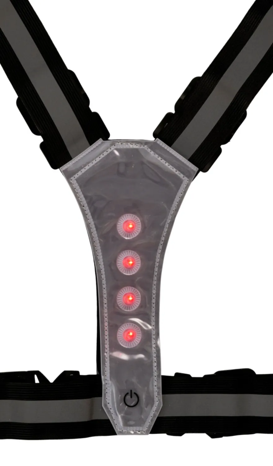 Refleksvest med LED svart/grå - Bikezone