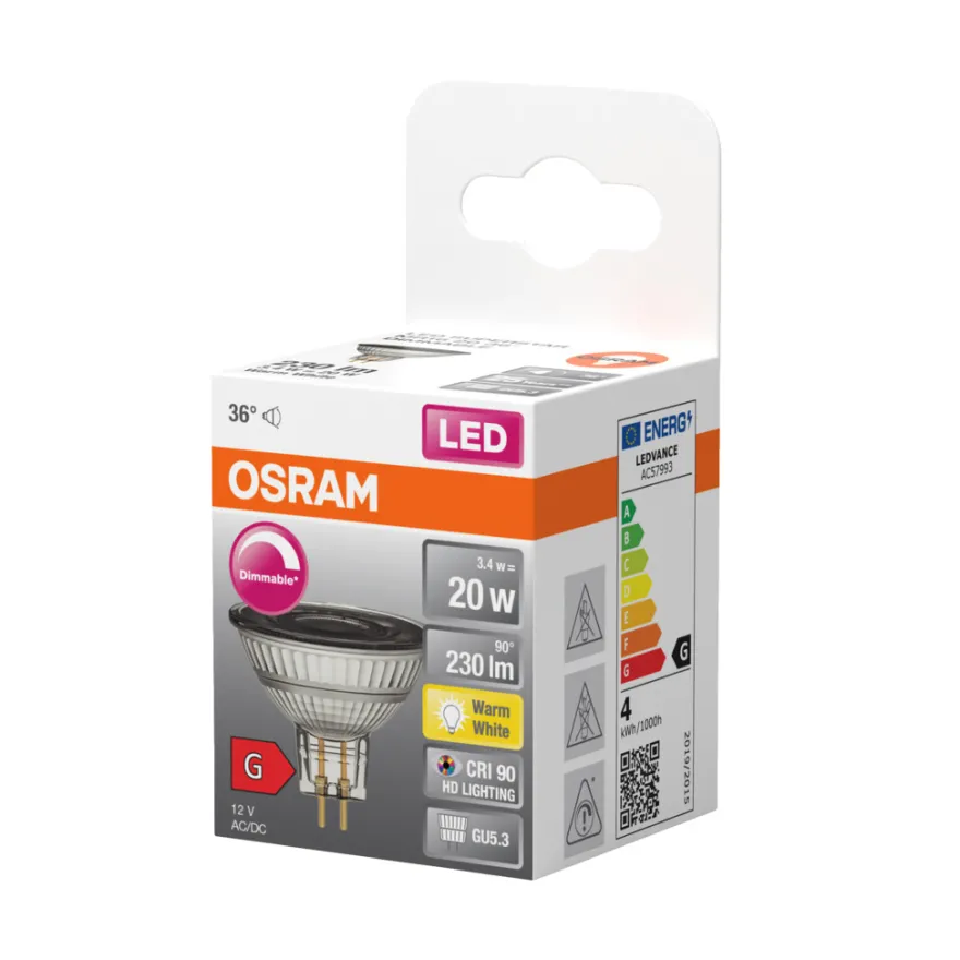 Reflektorpære LED 3,4 W GU5,3 Osram