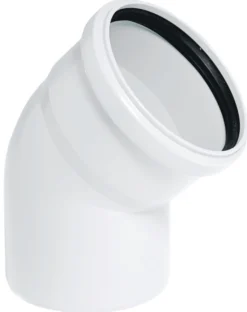 Rørbøyning hvit PP 32 x 45 gr