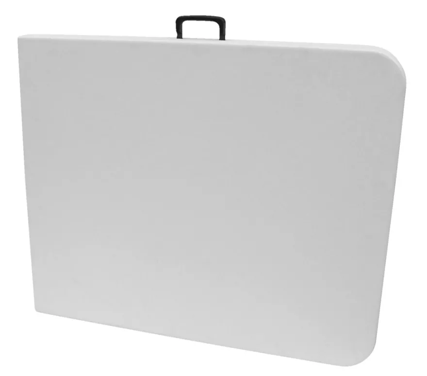 Sammenleggbart bord stål/plast 180 x 75 cm hvit