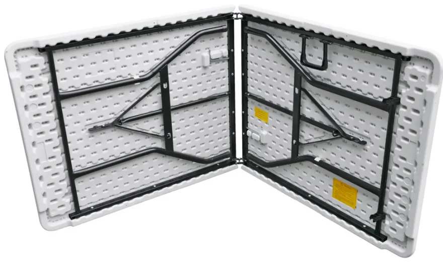 Sammenleggbart bord stål/plast 180 x 75 cm hvit