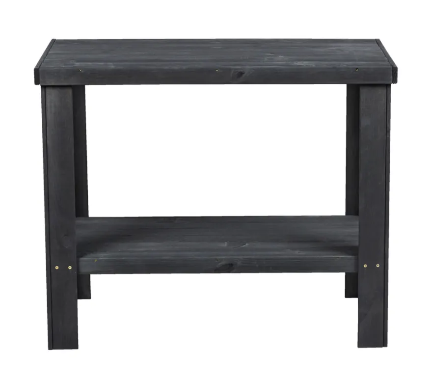 Sidebord i tre med 1 hylle 90 x 45 cm
