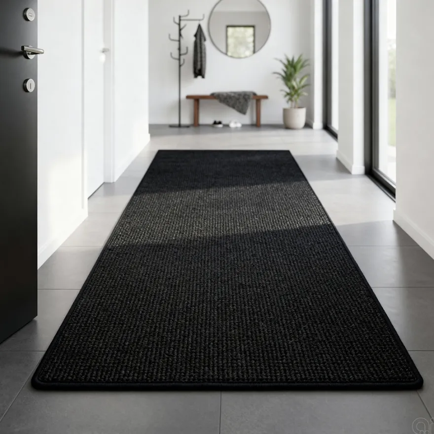 Sisalteppe svart 70 x 140 cm