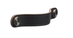 Skinnhåndtak 12,8 cm svart 2-pk.