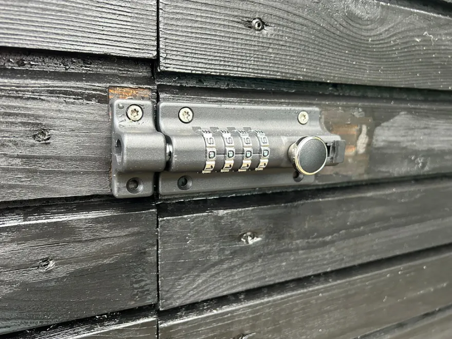 Skåtelås med kodelås svart 120 x 48 mm