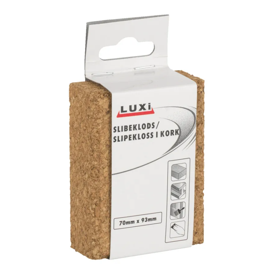 Slipekloss i kork - 93 x 70 x 30 mm