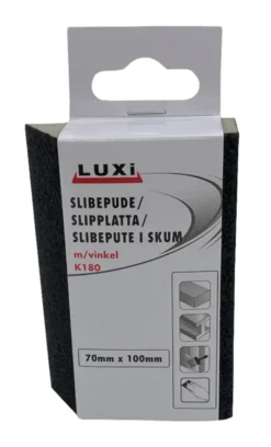 Slipesvamp m/vinkel korn 180 70 x 100 mm - Luxi