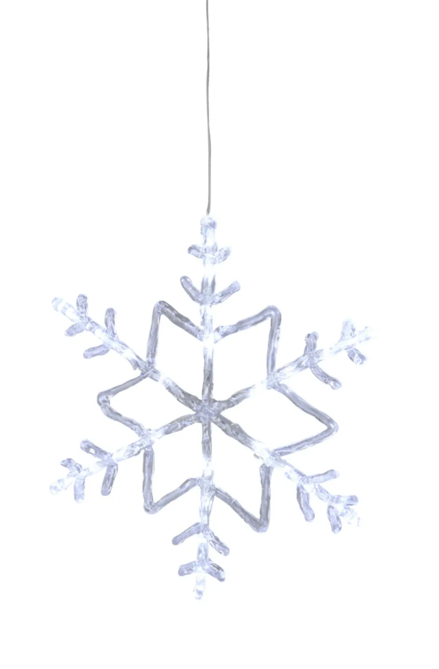 Snøfnugg med 24 LED akryl Ø40 cm
