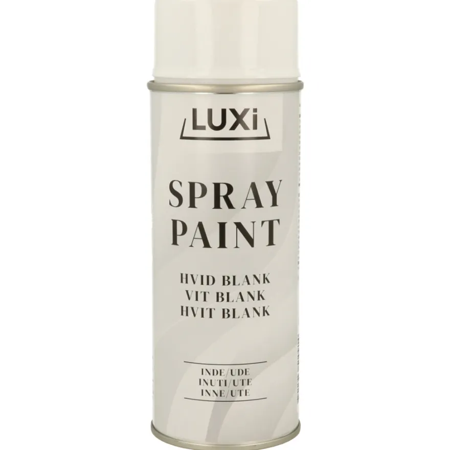 Spraymaling hvit blank 400 ml - Luxi