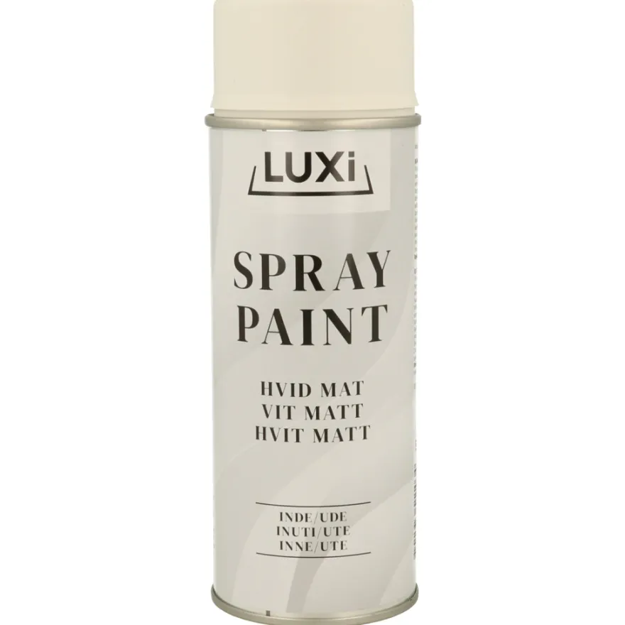 Spraymaling hvit matt 400 ml - Luxi