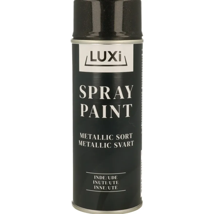 Spraymaling metallic svart 400 ml - Luxi