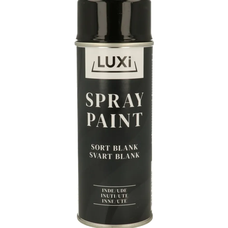 Spraymaling svart blank 400 ml - Luxi