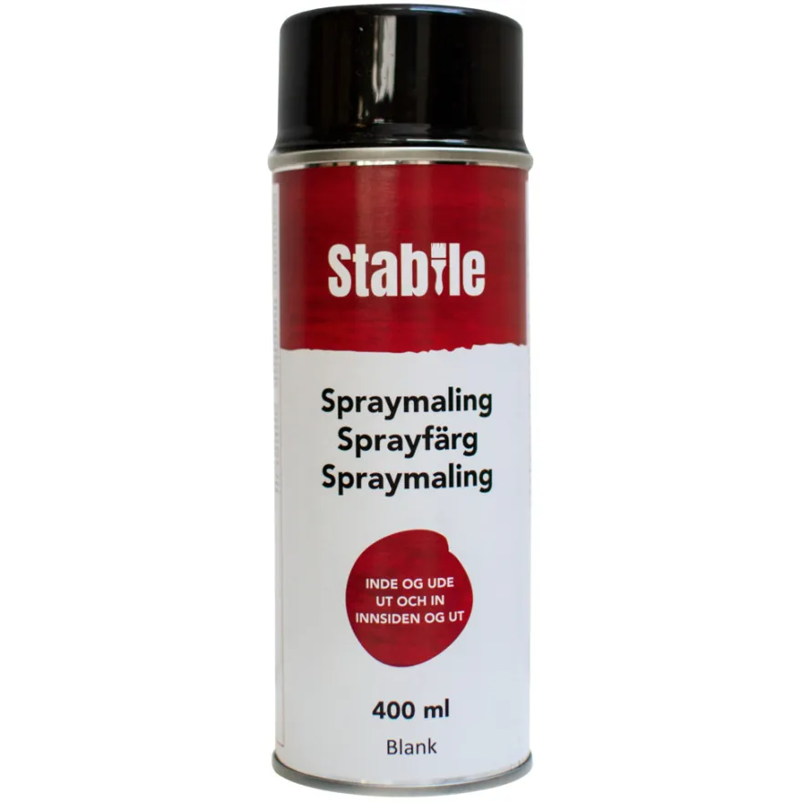 Spraymaling svart blank 400 ml - Stabile
