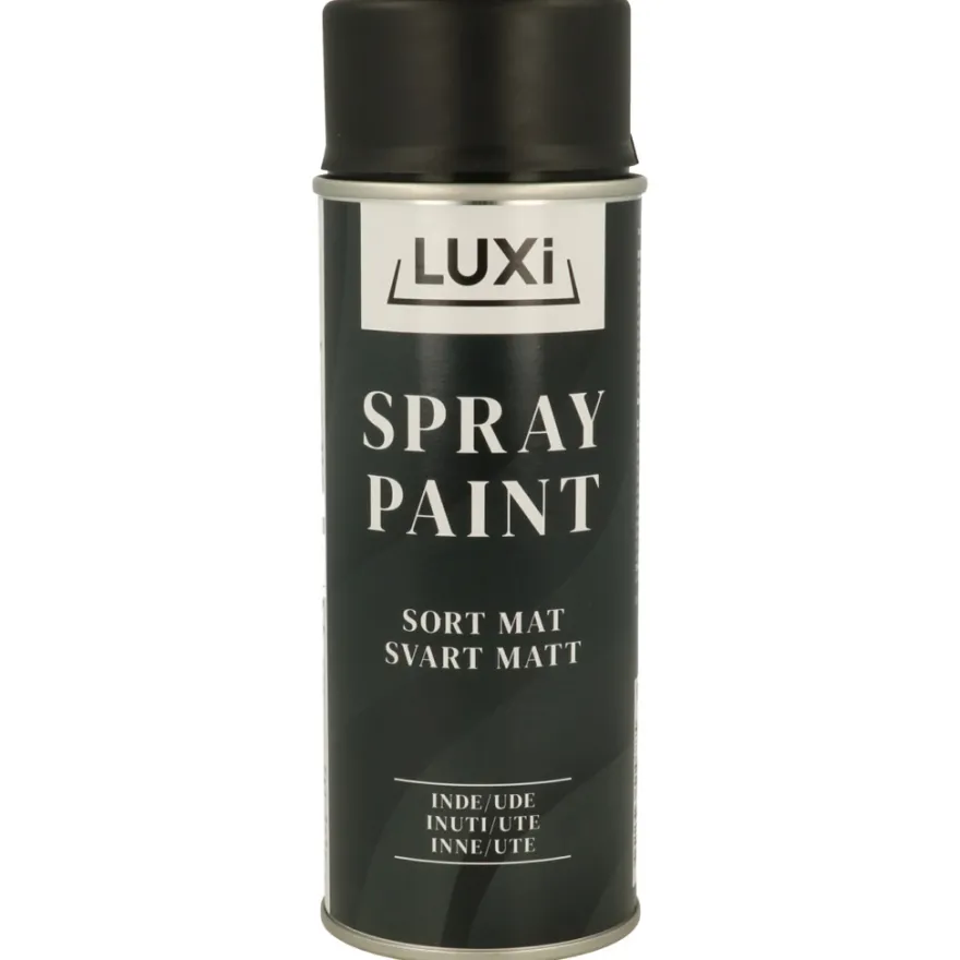Spraymaling svart matt 400 ml - Luxi