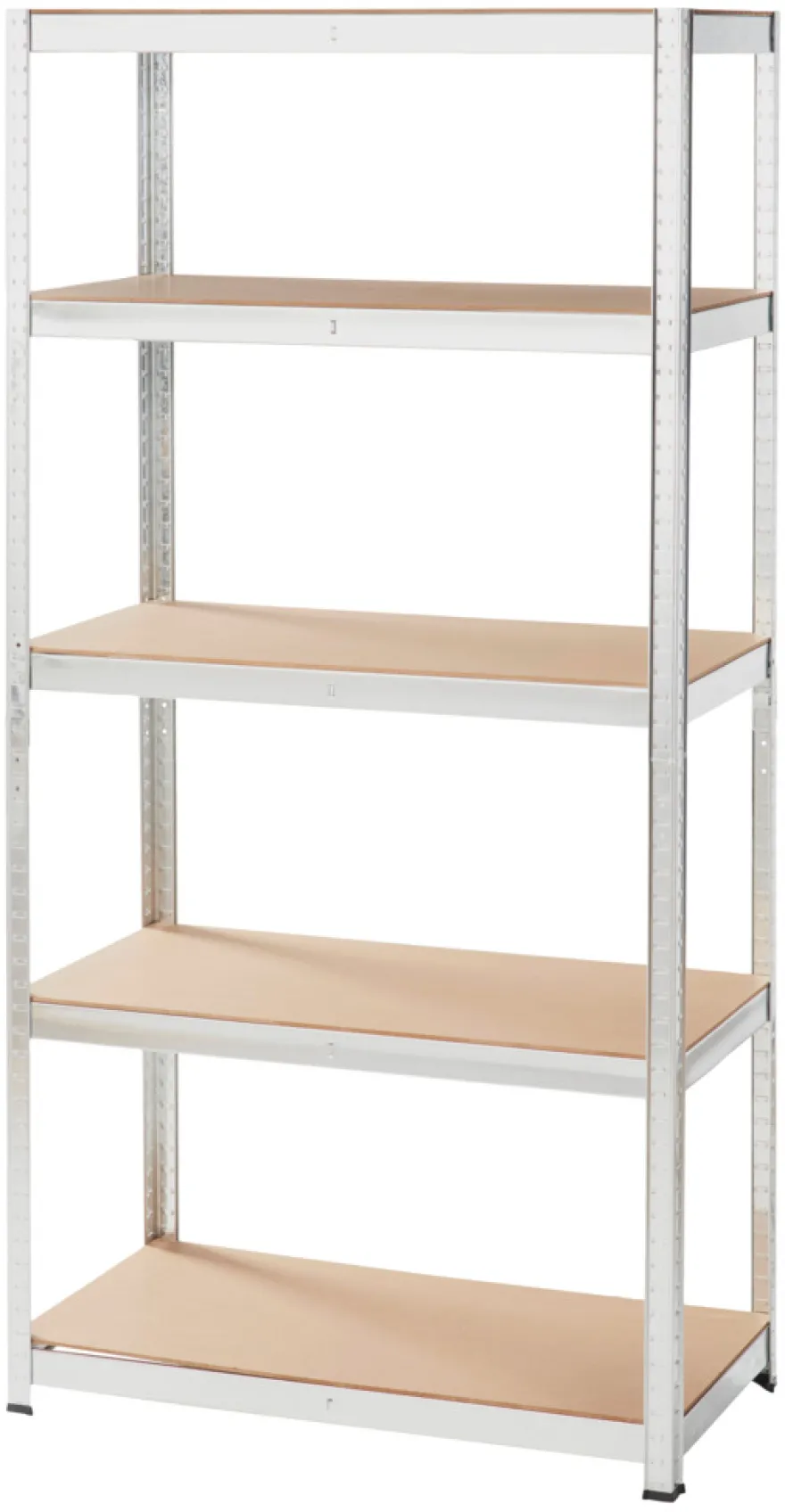 Stålreol galvanisert m/5 hyller - 90 x 180 x 45 cm
