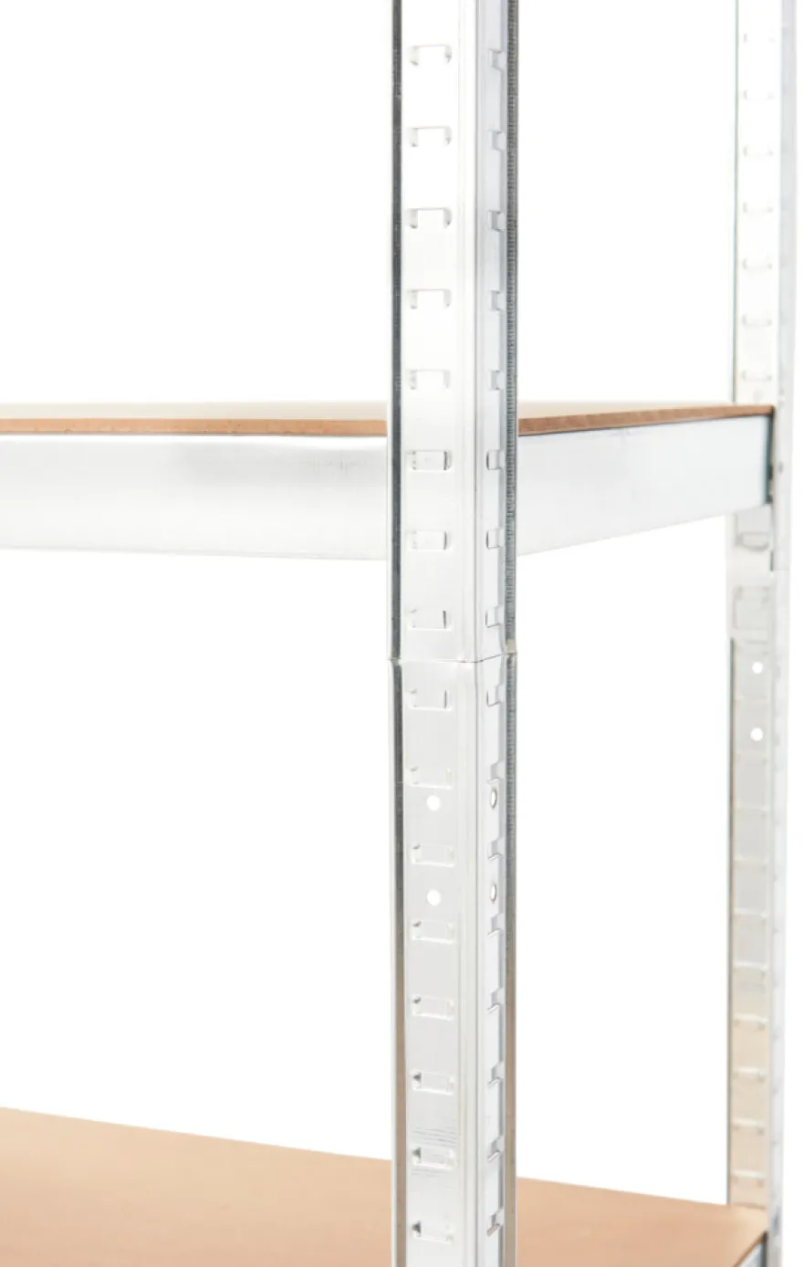 Stålreol galvanisert m/5 hyller - 90 x 180 x 45 cm
