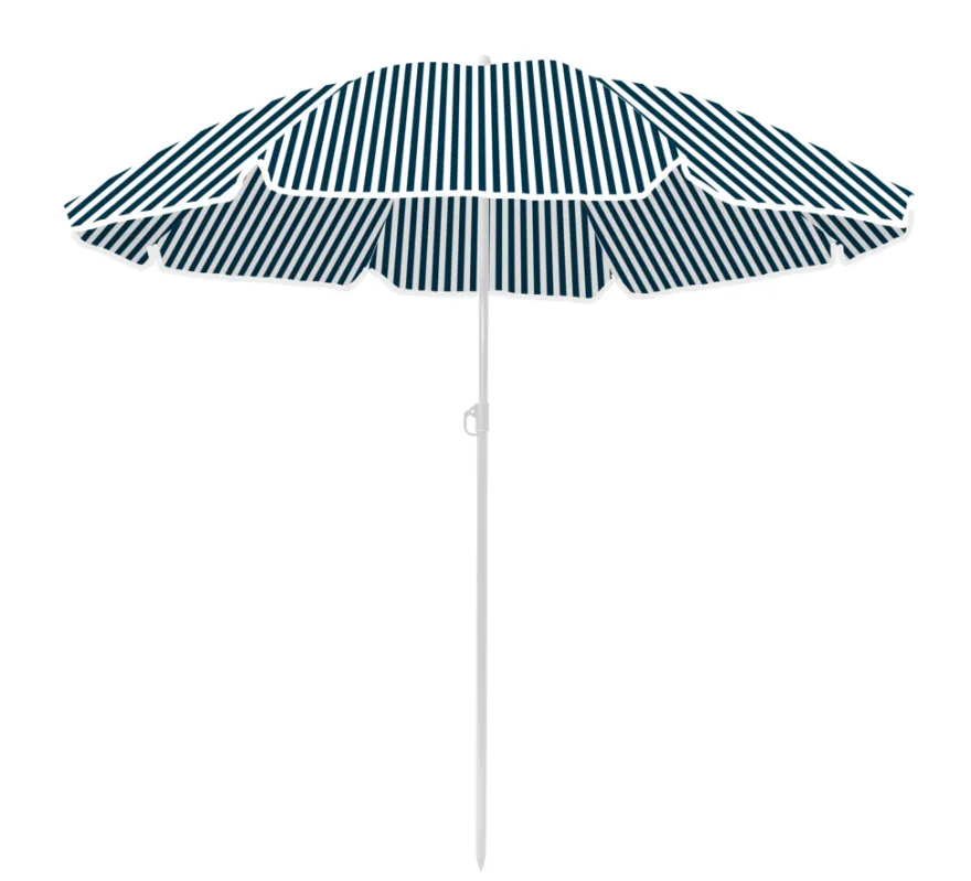 Strandparasoll Oregon blå/hvit Ø200 cm - Sunlife®