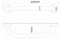 Støttehåndtak 30 cm krom