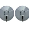 Sugekopp med krok transparent/krom 2 stk. - Target