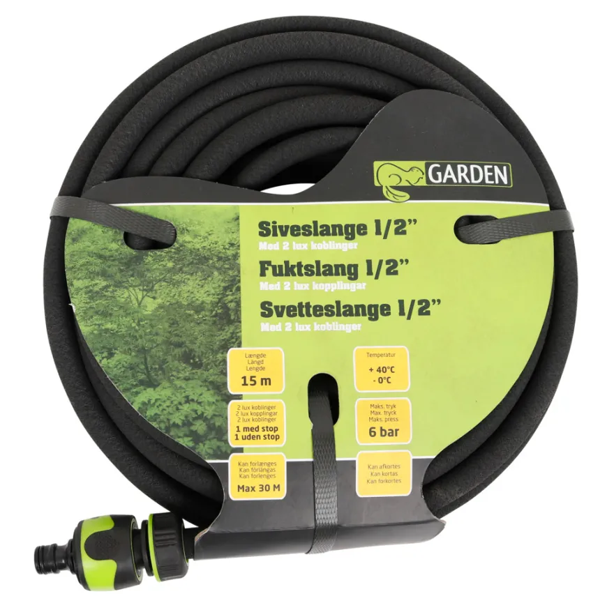 Svetteslange 1/2" med 2 Lux-koblinger 15 meter – Garden®