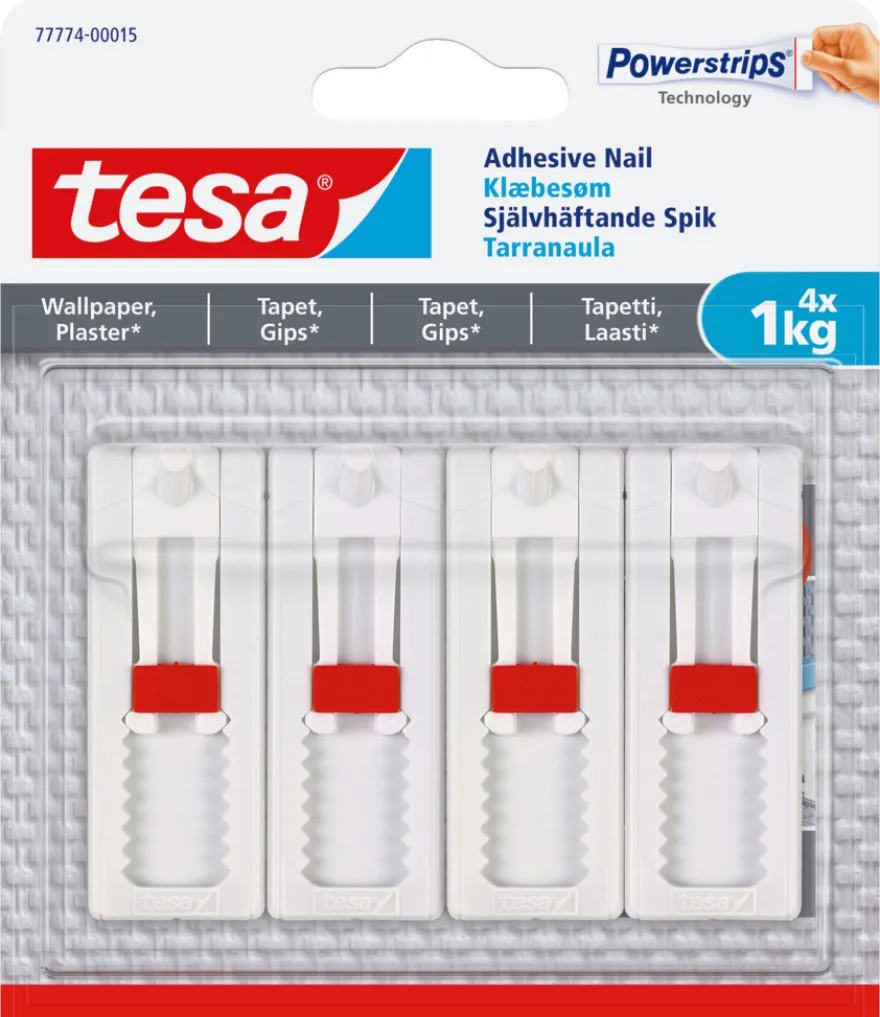 tesa® limspiker til tapet og gips 1 kg – 4 stk.