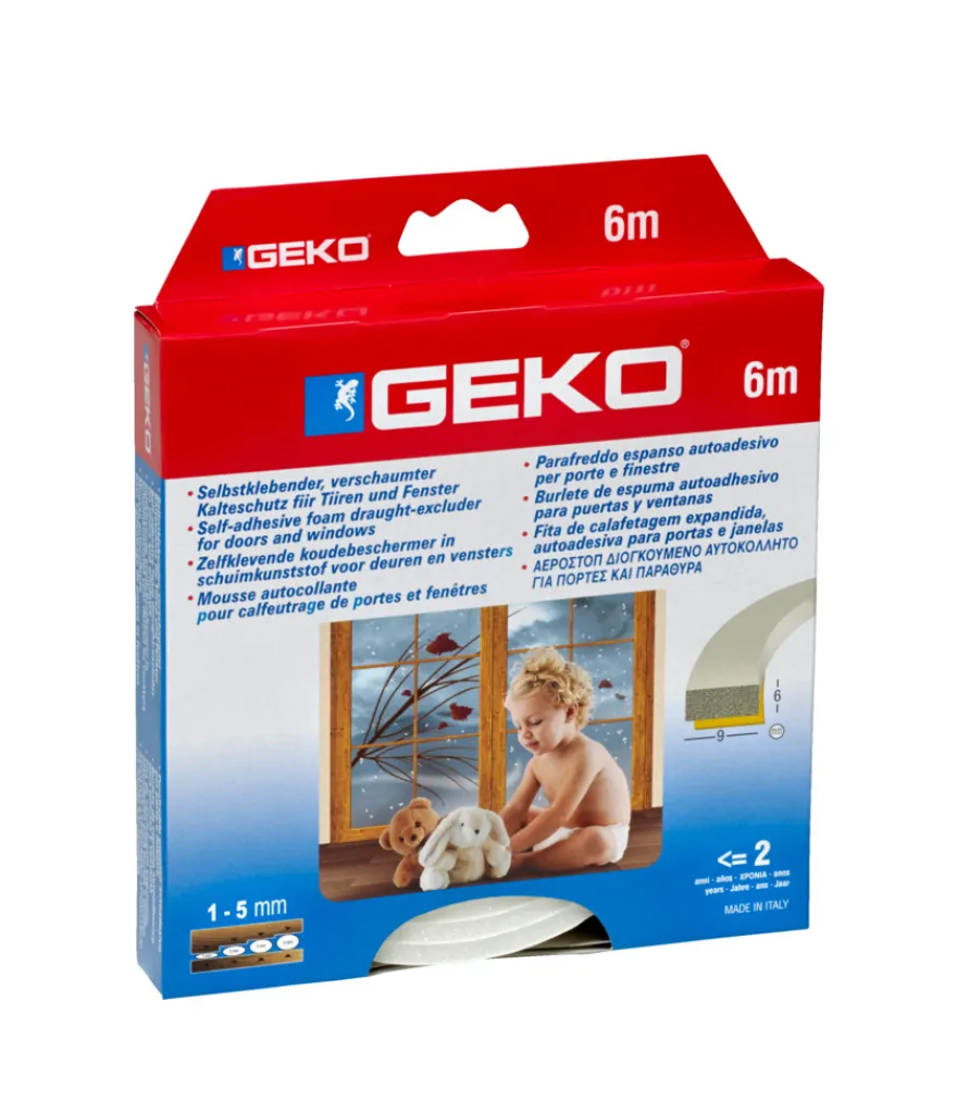 Tetningslist skumlist - 9 x 6 mm - 6 m