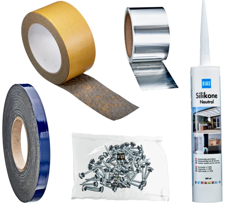Tilbehørspakke for termotak 10 mm - Rias