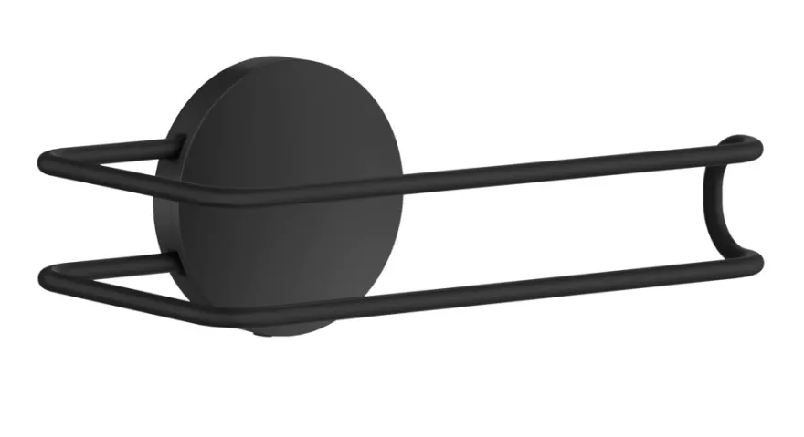 Toalettpapirholder selvklebende - svart