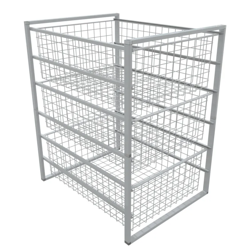 Trådkurver med stativ 63 x 43,5 x 54,5 cm