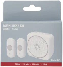 Trådløs dørklokke Valletta m/2 ringeknapper