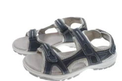 Trekkingsandaler dame i denimfarget skinn str. 41