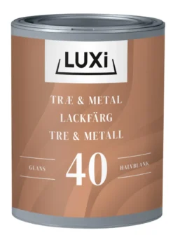 Tre- & metallmaling hvit 0,75 liter - Luxi