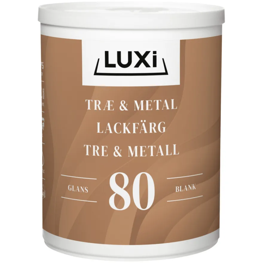 Tre- & metallmaling vannbasert motehvit 0,75 l - Luxi