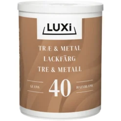 Tre- & metallmaling vannbasert lysegrå 0,75 liter - Luxi