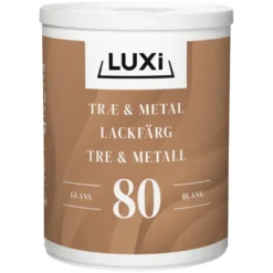 Tre- & metallmaling vannbasert RAL 9010 0,75 l - Luxi