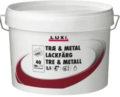 Tre- & metallmaling vannbasert RAL 9010 2,5 l - Luxi