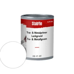 Tre- og metallprimer hvit vannbasert 0,75 l - Stabile
