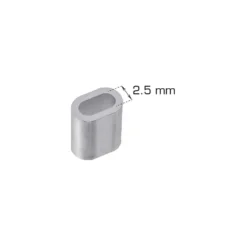 Vaierlås 2,5 mm 5 stk.