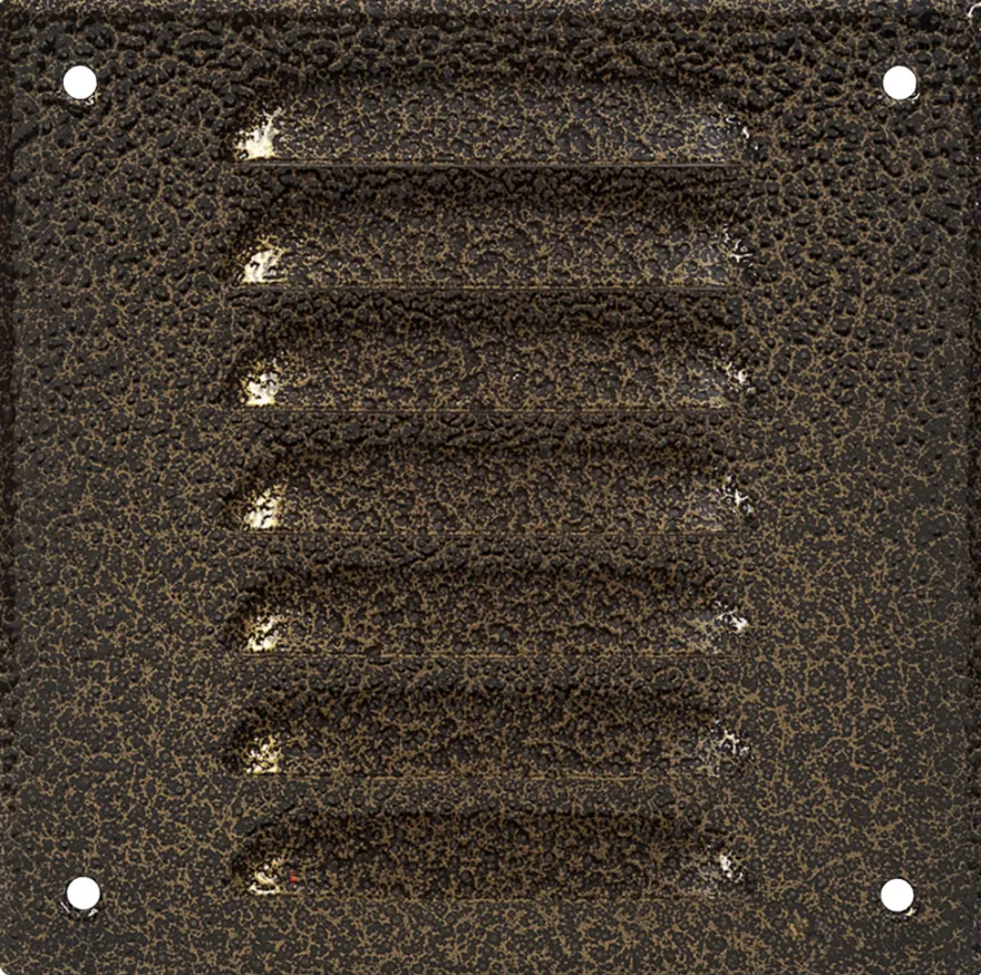 Veggrist med nett 17 x 17 cm – antikk metall