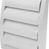 Ventilasjonsrist med vindstopp 19 x 19 cm - hvit