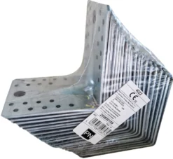 Vinkelbeslag med rib 105 × 105 × 90 mm 20-pk.