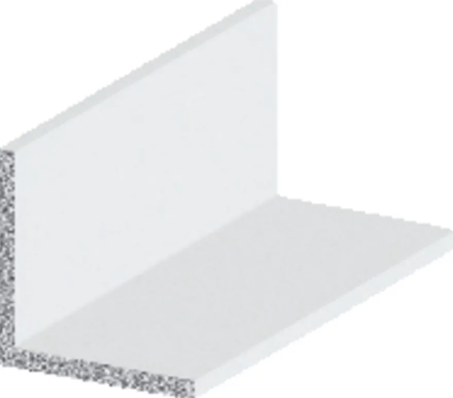 Vinkellist hvit - 15 x 15 mm x 1 meter