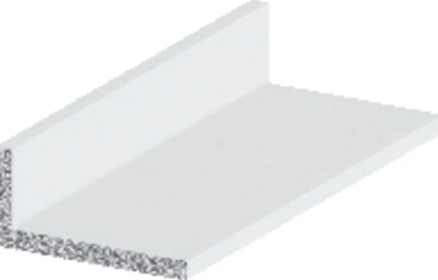 Vinkellist hvit - 15 x 30 mm x 1 meter