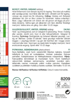 Vintergulrot, såbånd "Flakker"