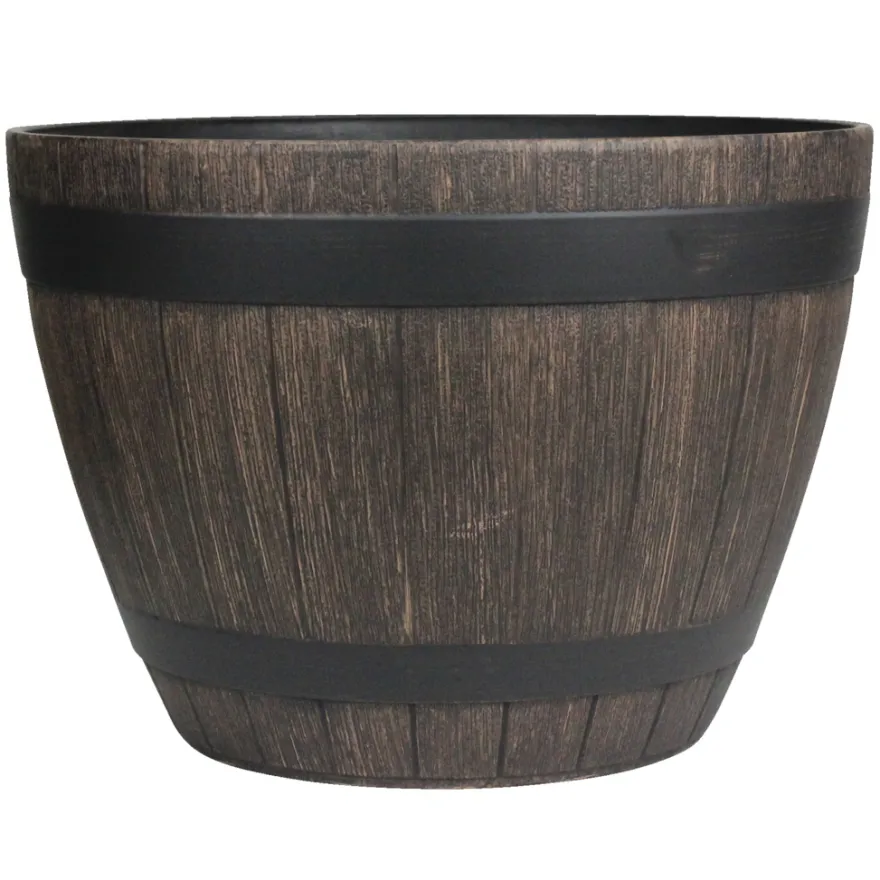 Whiskytønne i trelook Ø45 x H32 cm