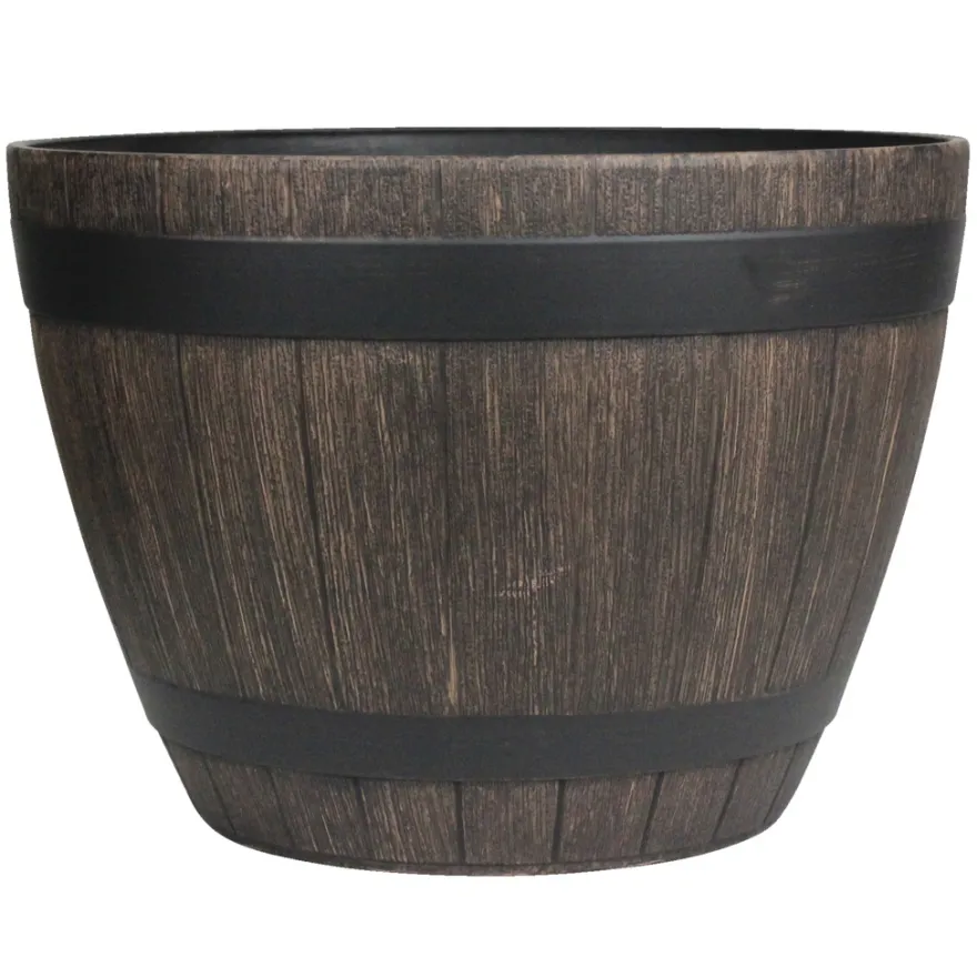 Whiskytønne i trelook Ø37,5 x H26,5 cm